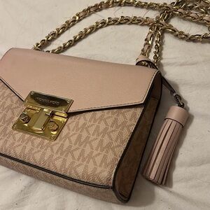 Michael Kors Blush and Beige Crossbody Bag